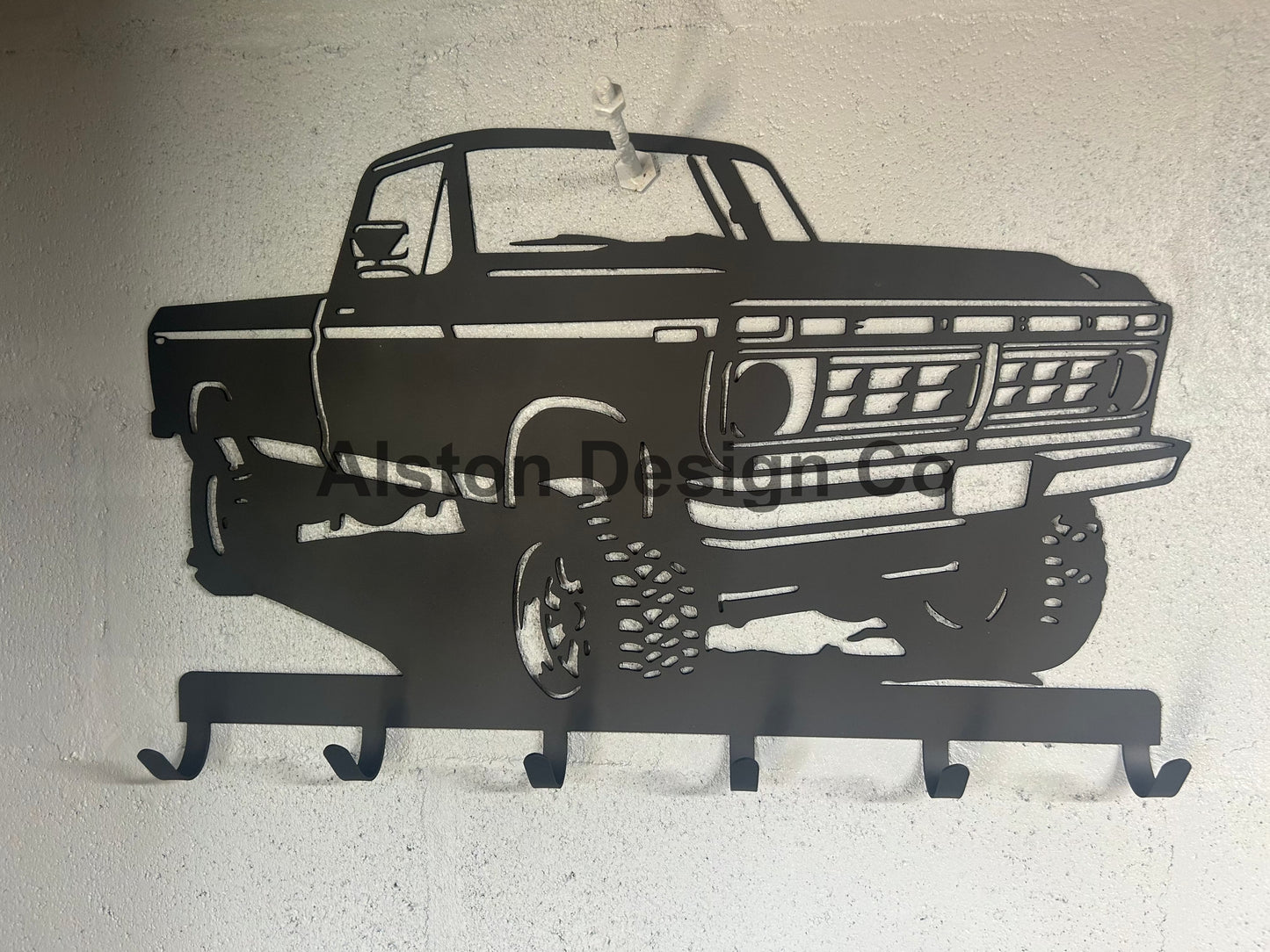 Vintage Truck Coat & Hat Hook – Rustic Metal Wall Decor