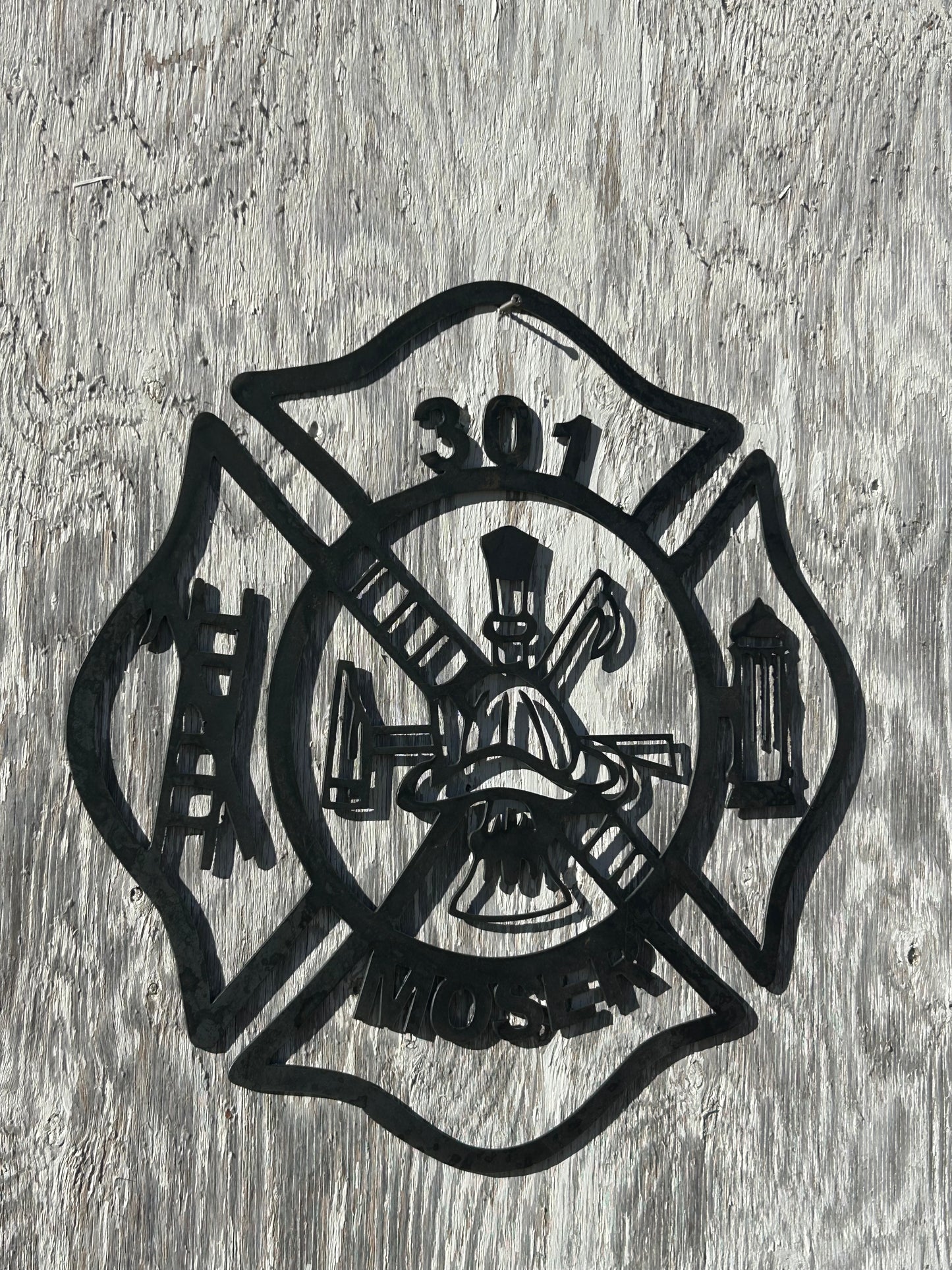 Custom Fireman First Responder Sign – Metal Tribute Decor