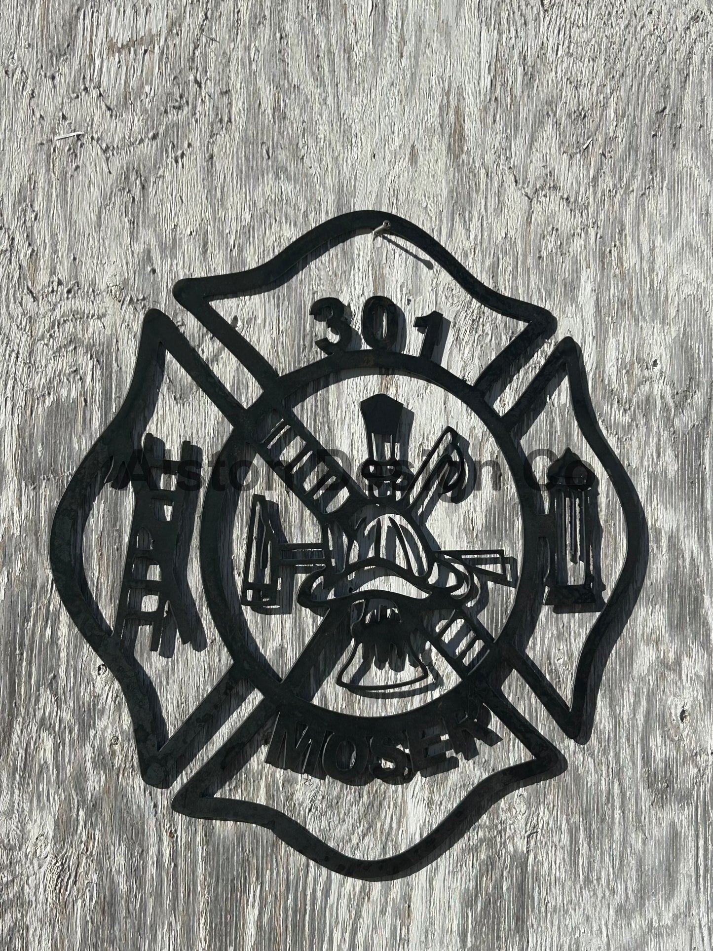 Custom Fireman First Responder Sign – Metal Tribute Decor