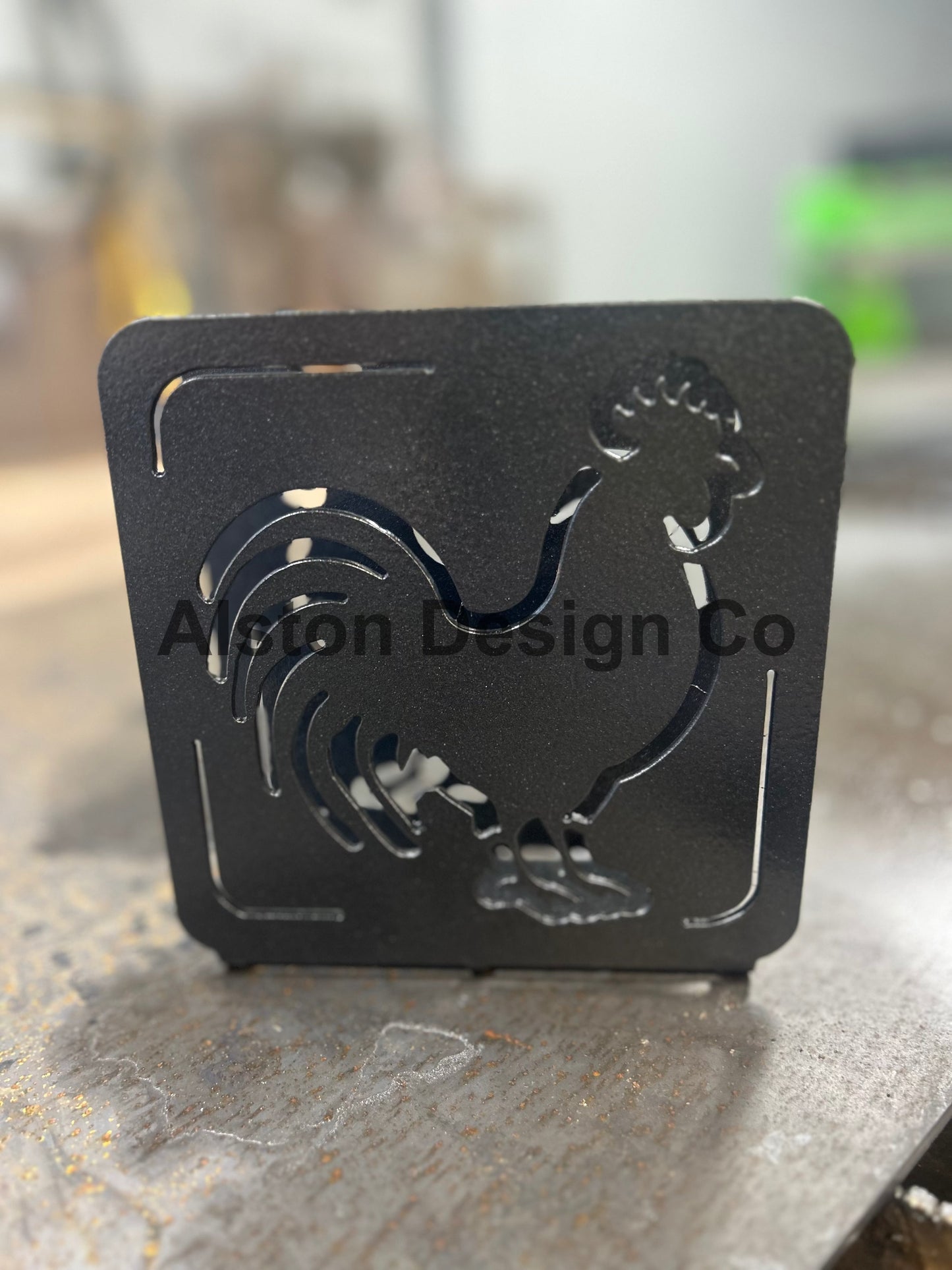 Rooster Napkin Holder – Rustic Metal Farmhouse Kitchen Decor