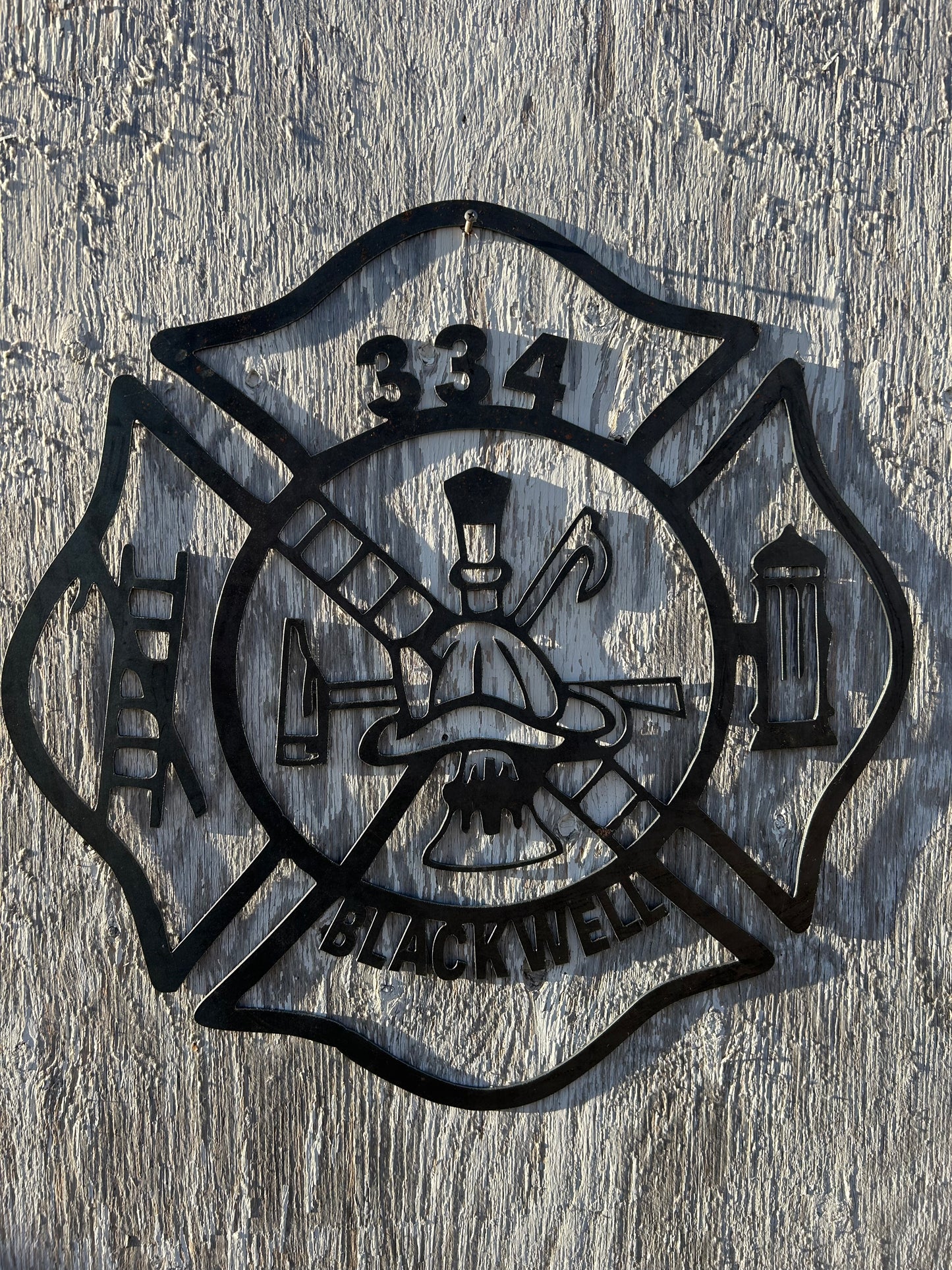 Custom Fireman First Responder Sign – Metal Tribute Decor
