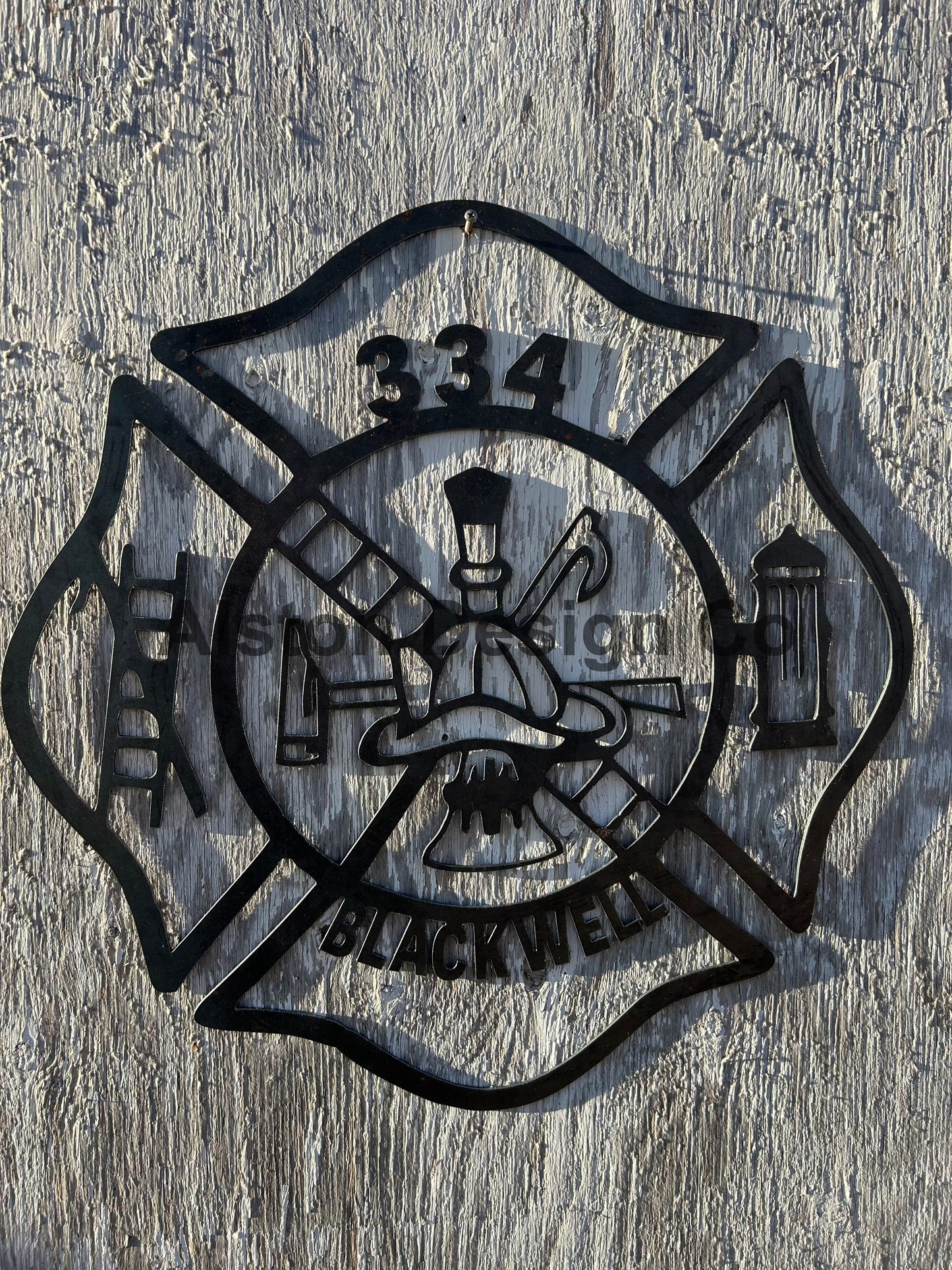 Custom Fireman First Responder Sign – Metal Tribute Decor