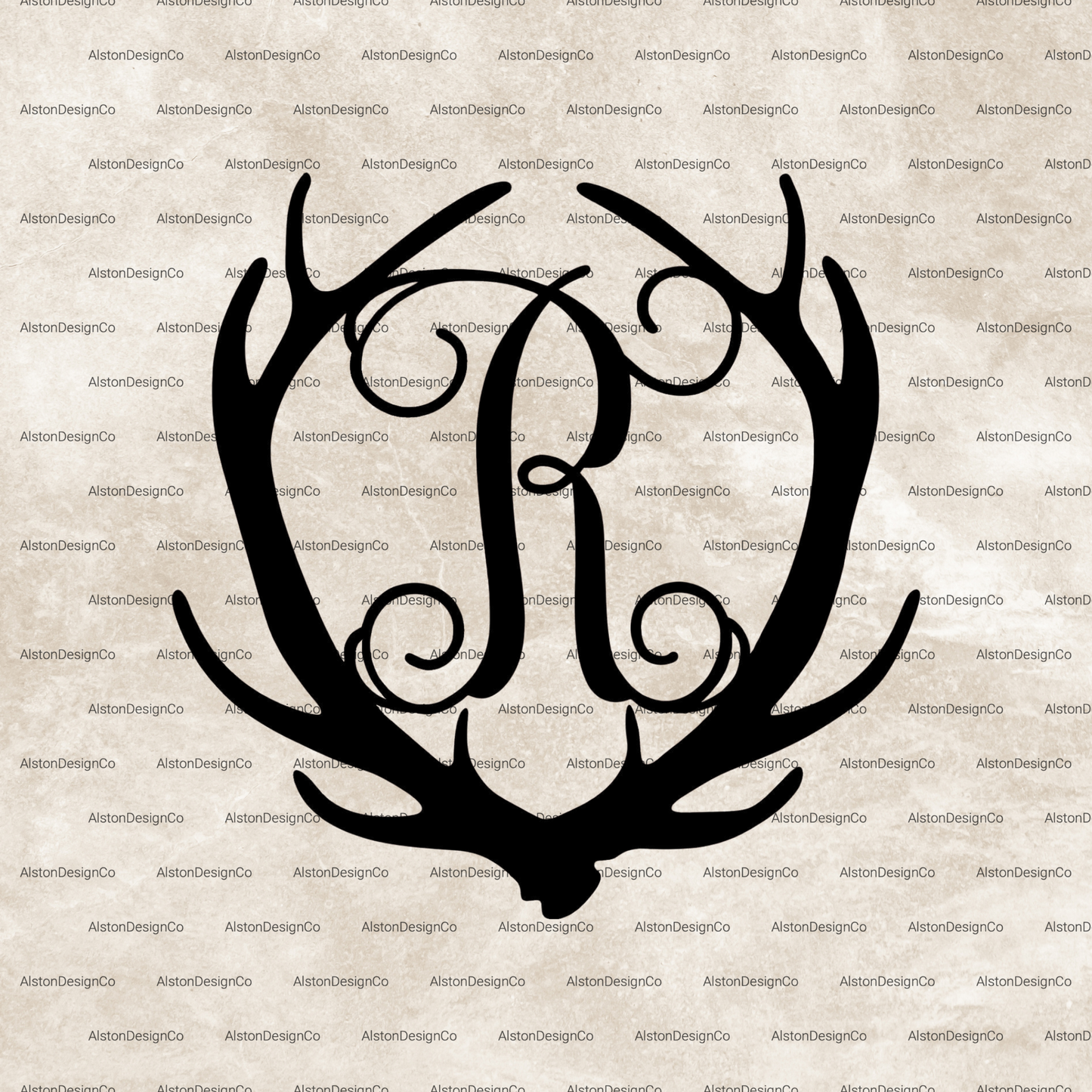 Split Letter monogram name signs