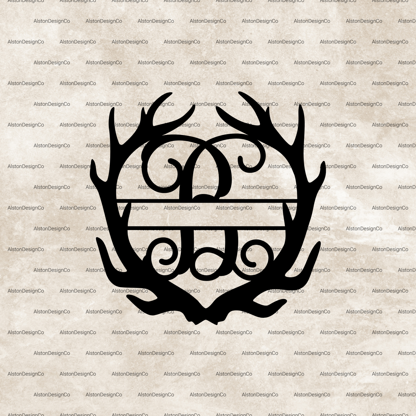 Split Letter monogram name signs
