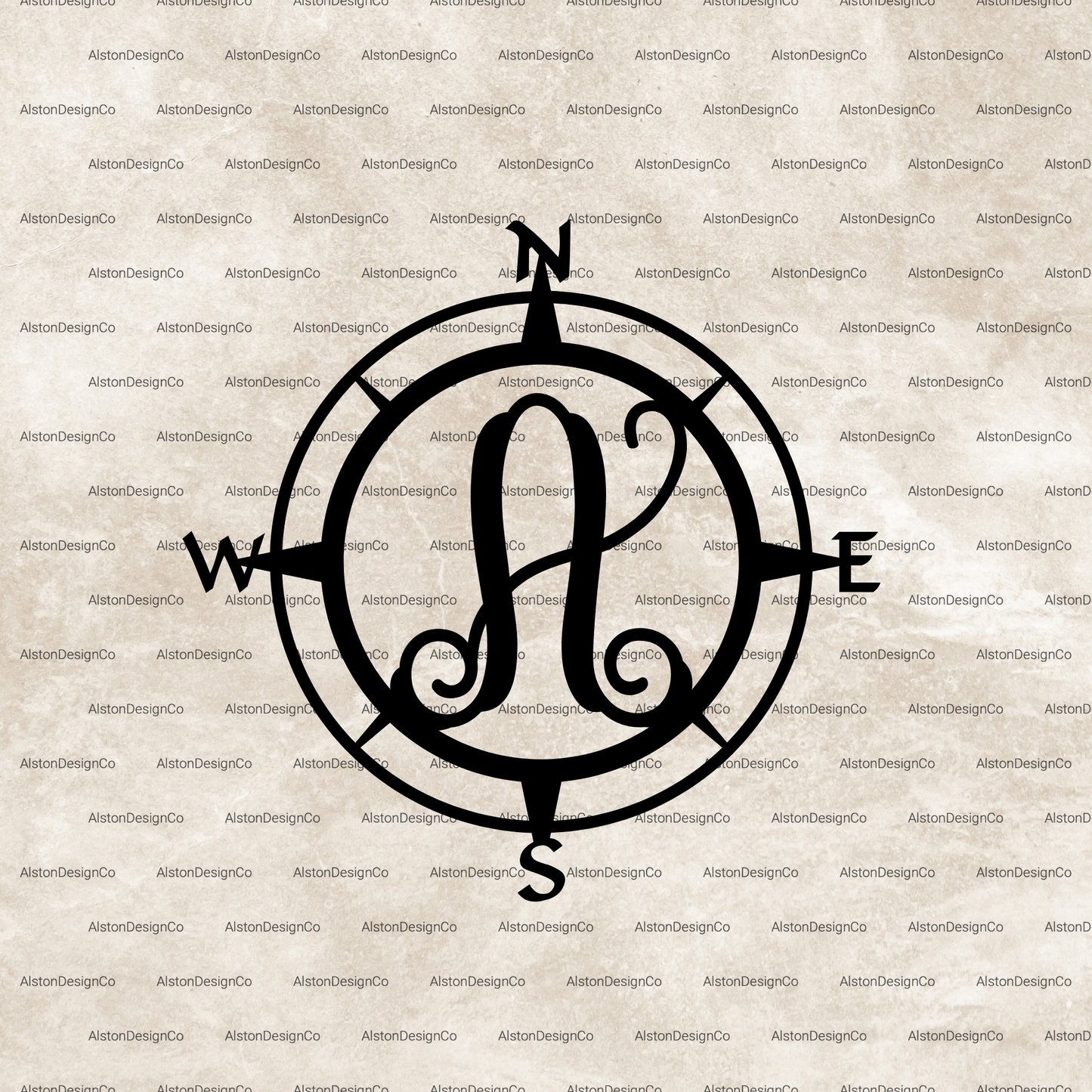 Split Letter monogram name signs