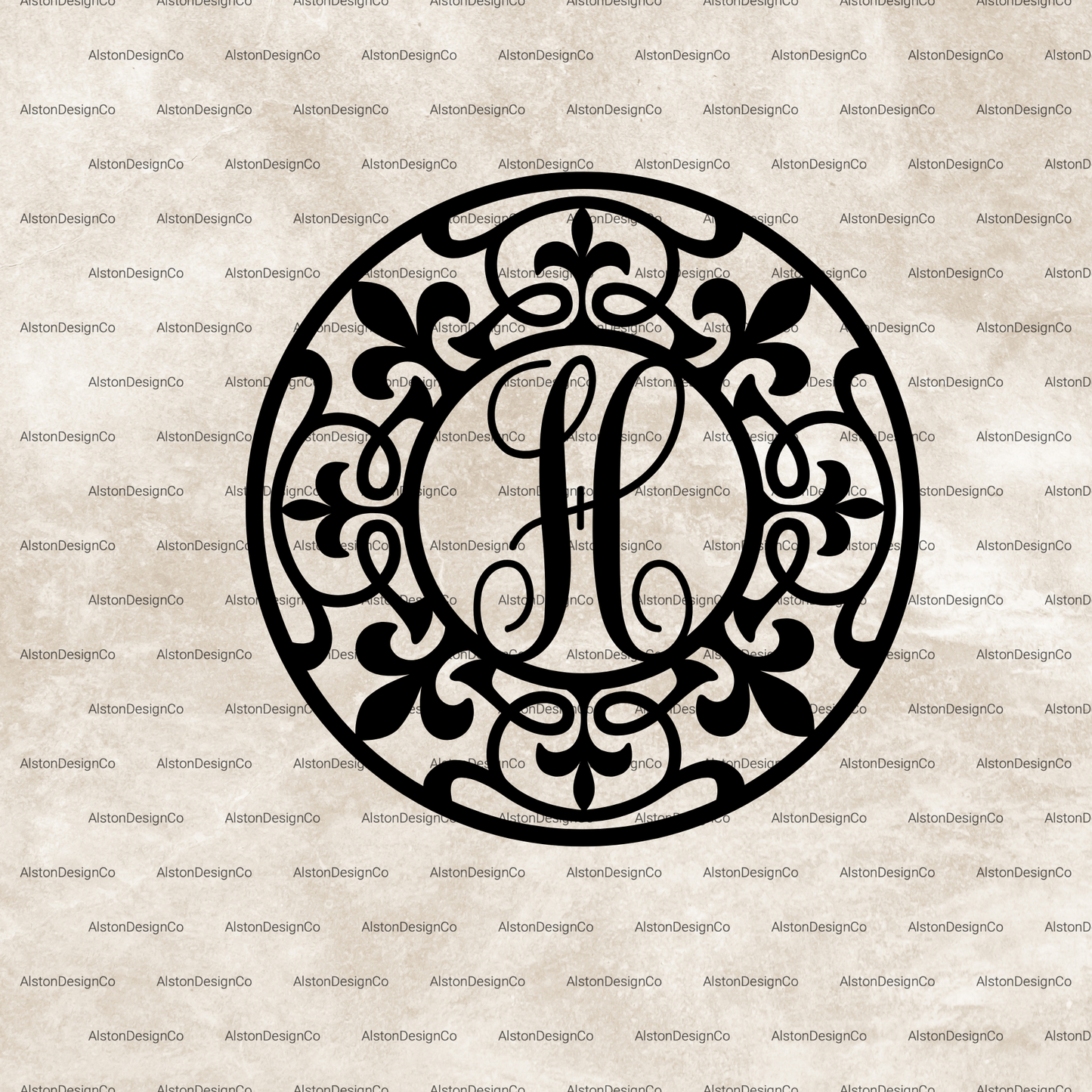 Split Letter monogram name signs