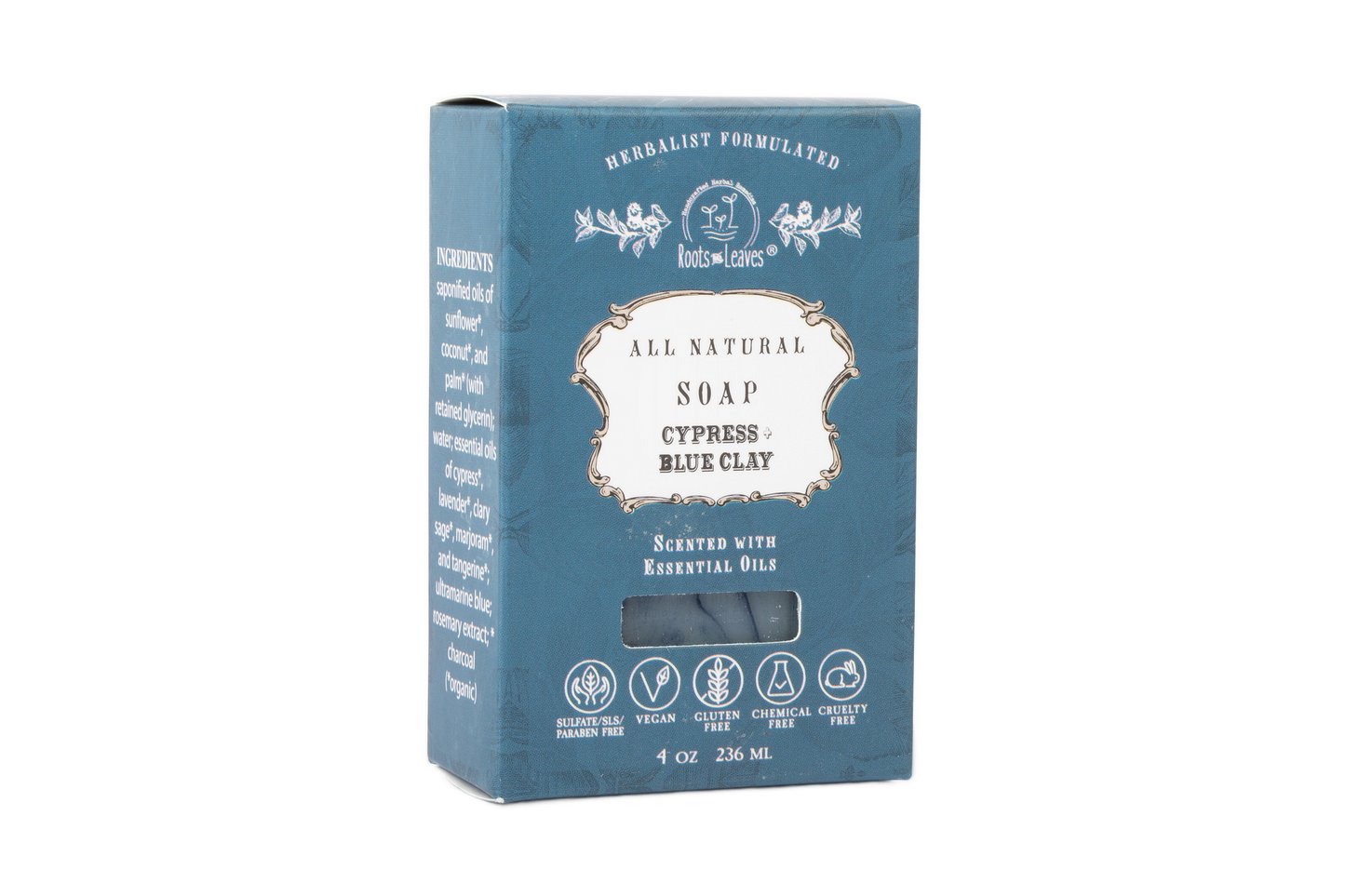 Organic  "Cypress + Blue Clay" Bar Soap