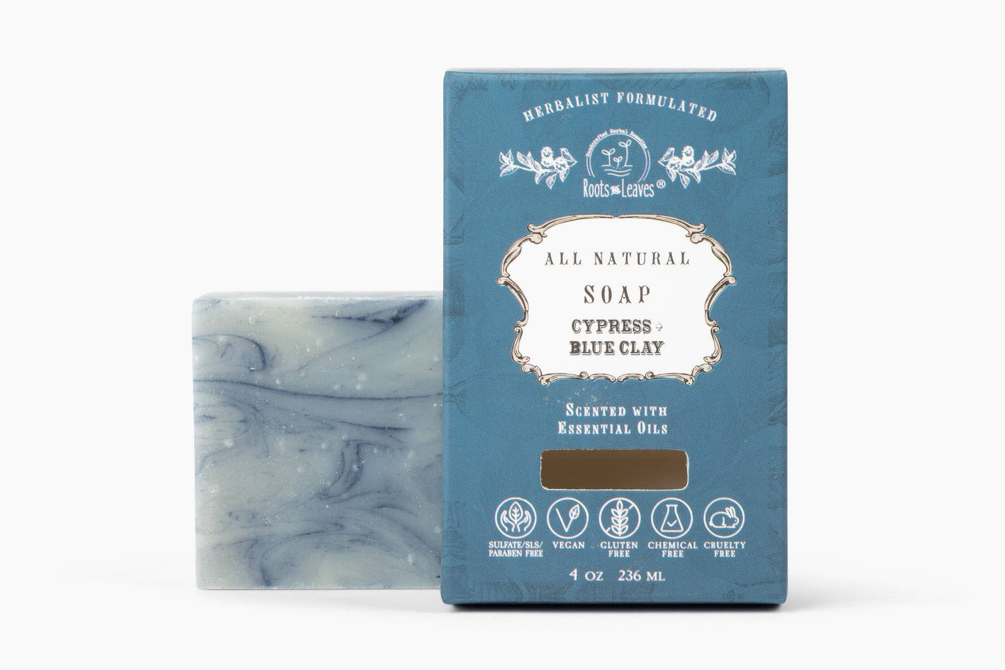 Organic  "Cypress + Blue Clay" Bar Soap