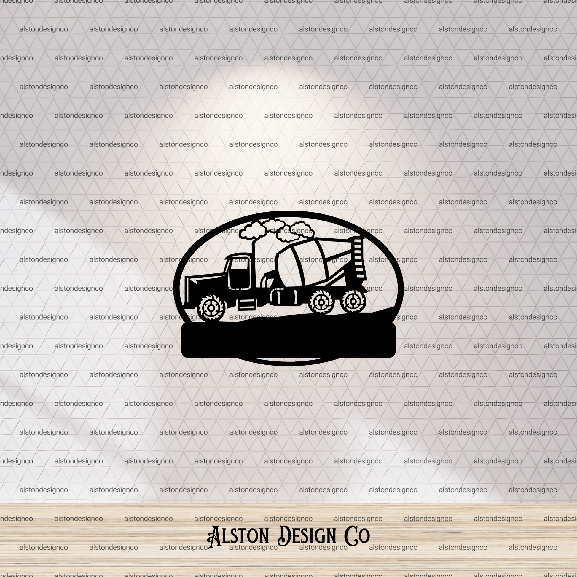 Concrete truck sign add your name or welcome 