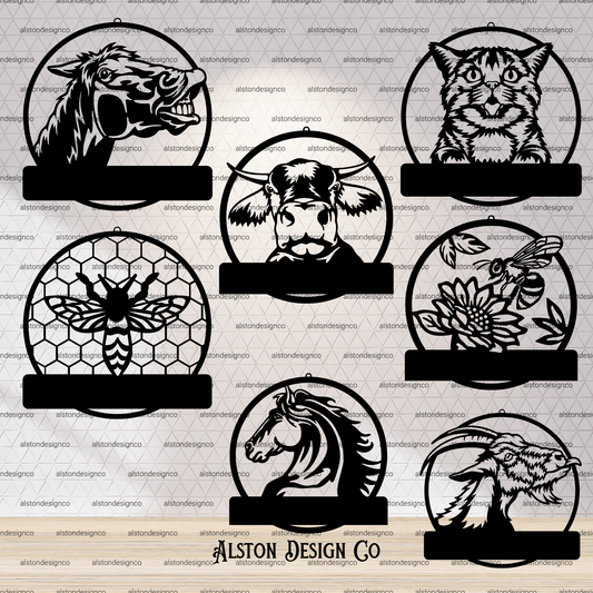 Animal face signs examples of all listed in listing 