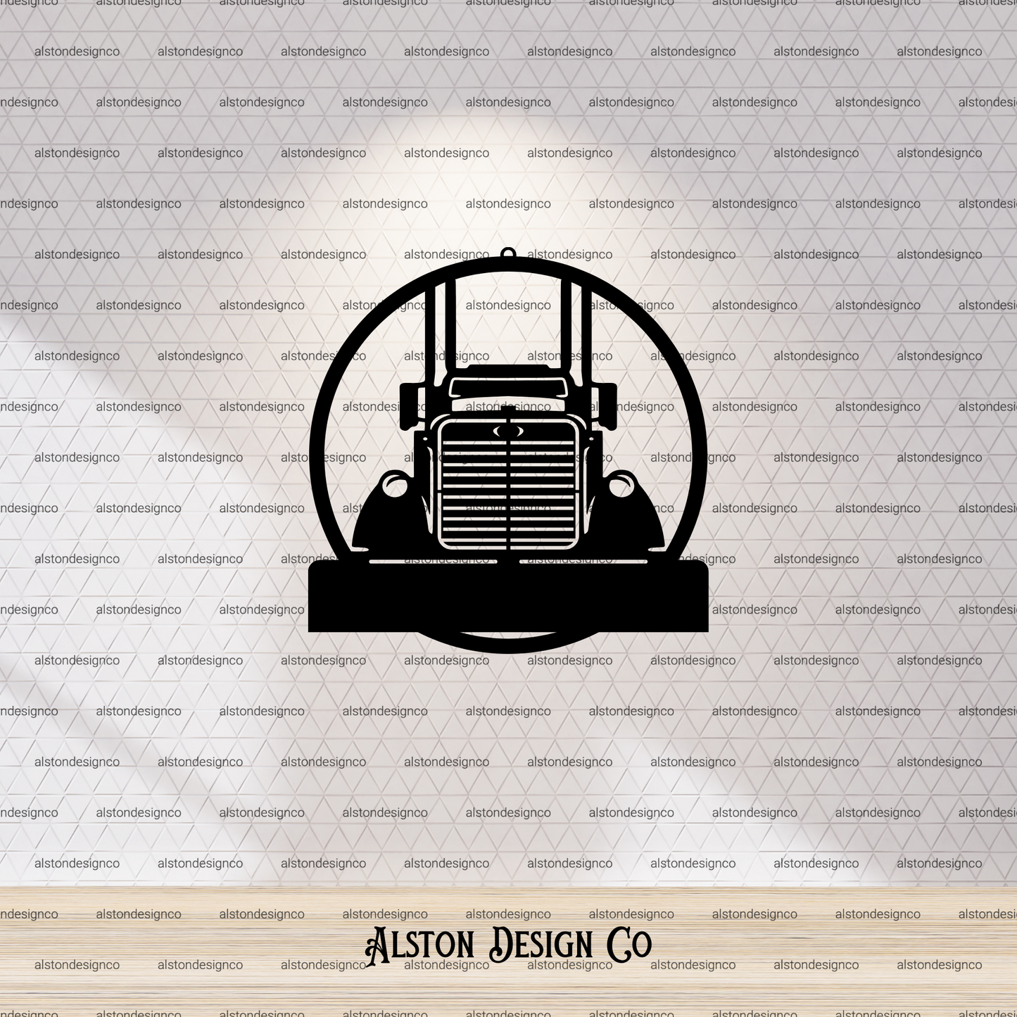 Peterbilt truck front sign add your name or welcome 