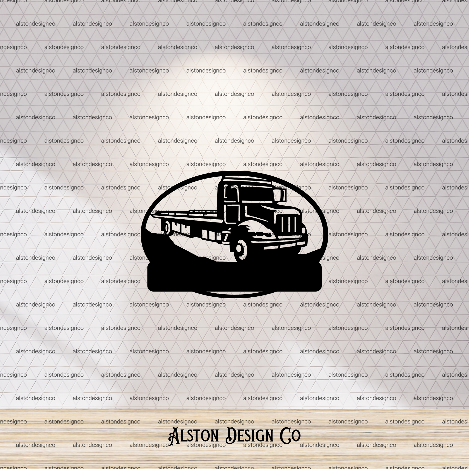 Rollback truck sign add your name or welcome