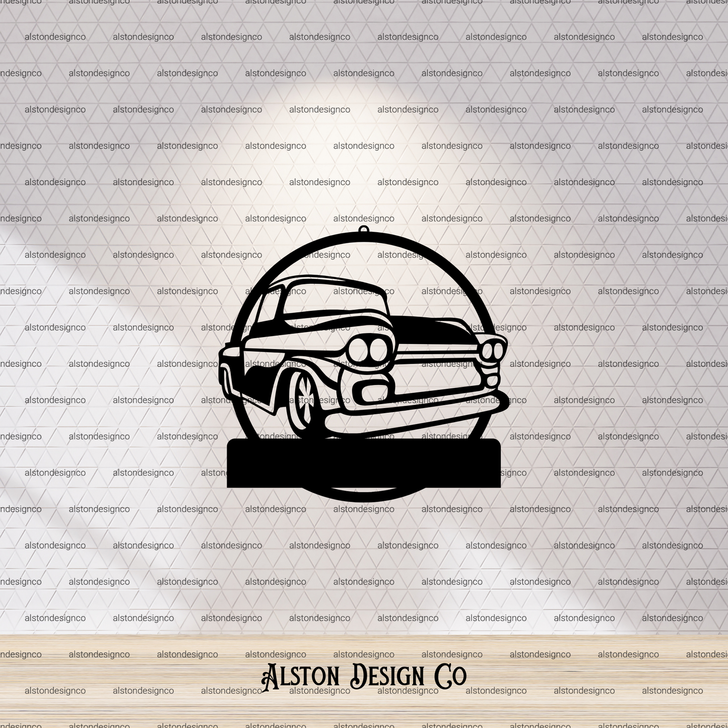 Vintage looking 50s truck sign add your name or welcome 
